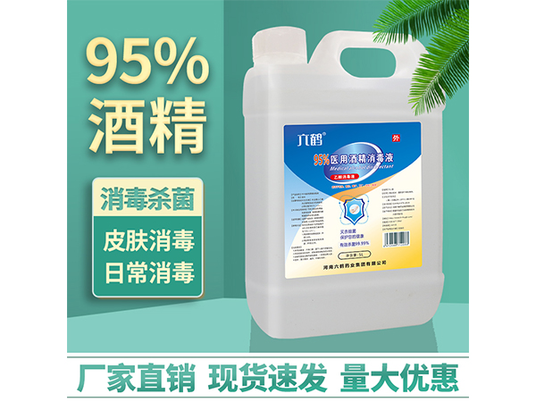 95%酒精消毒液 5L家用便攜學校超市工廠安檢