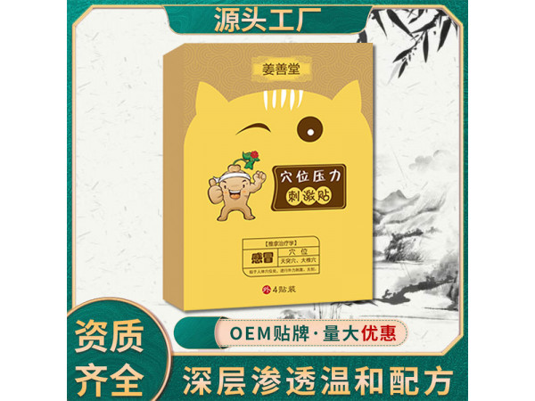 姜善堂蜂蠟貼小兒貼 廠家貼牌定制 感冒貼oem代加工